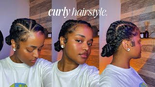 straight back twists - curly hairstyle.