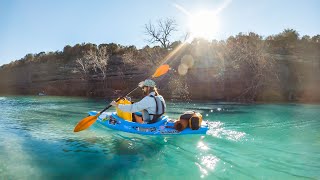 Kayak Camping Texas - 2 Days Freezing (Llano River)