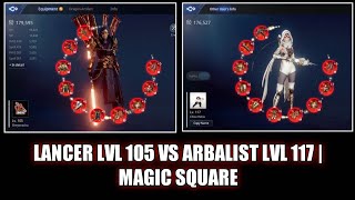 LANCER LVL105 VS ARBALIST LVL117 | MAGIC SQUARE MIR4 #mir4