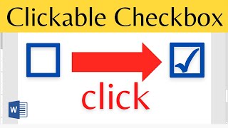 How to Insert Clickable Checkbox in Word | How to Add Clickable Check Box in Microsoft Word