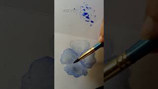 watercolor tutorial #foryou #foryoupage #watercolor #flowers #drawing #art #shorts