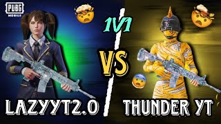 1V1 INTANCE🔥😱Match With THUDER YT🥵WHO Will WIN⁉️1VS1 TDM CHALLENGE✅ 😱#LAZYYT2.0