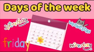 DAYS OF THE WEEK IN ENGLISH | DAYS OF THE WEEK VOCABULARY | vocabulary for kids