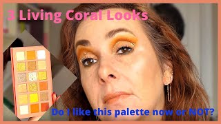 Ucanbe Living coral Palette | 3 looks and conclusions | Orange eyeshadow looks.