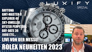 Rolex Neuheiten 2023 - live von der Watches and Wonders! Daytona, GMT, Yacht-Master, Sky-Dweller...