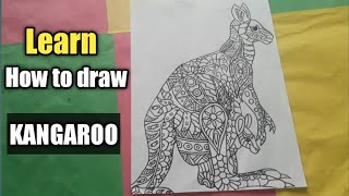 How to draw kangaroo step by step for beginners.