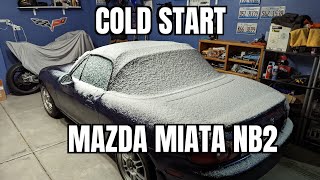 Will a 20 Year Old Miata Start in -10F Temperatures? | Mazda Miata Cold Start