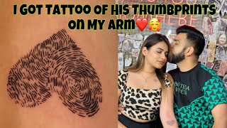 I Got Tattoo Of His Thumbprints On My Arm❤️🥹 | RajatBornstar | SwatiMonga #rajatswati #tattoo