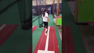 Shoe box softball pitching leg drive drill