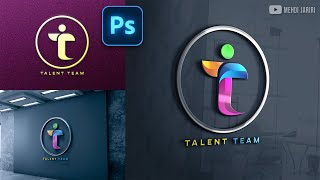 تصميم لوجو احترافي في الفوتوشوب | T Logo Design in photoshop