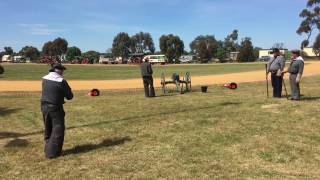 Firing of US Civil War cannon at 108th Lake Goldsmith Steam Rally, VIC, Australia