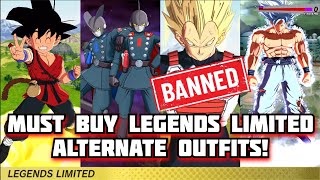 Must Buy Alternate Outfits of Legends limited Characters in Dragon Ball Legends