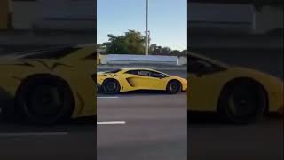 Lamborghini advantador sv with titanium exhaust spotted on the highway !