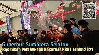 Gubernur Sumatera Selatan Resmikan Pembukaan Rakornas PSHT tahun 2021