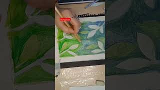 acrylıc paint tutorial🎨Negative painting technique #acrylicpainting #negative painting#songulart