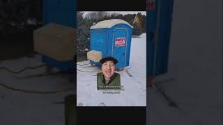 Port O Potty Turned Ice Fishing Shack!?