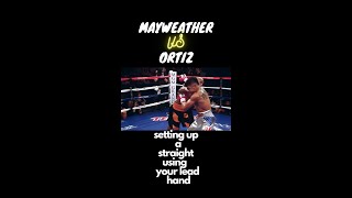 How to Set Up a Straight using your Lead Hand: Boxing Tutorial: Mayweather vs Victor Ortiz #shorts