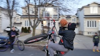 CRAZY NO HAND BASKETBALL WHEELIE SHOT