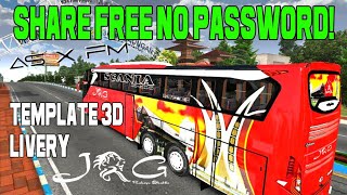 Share template 3D livery JRG Mod bussid terbaru SCANIA K410B Mod farid madyawan