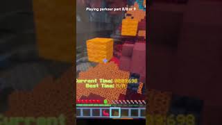 Playing parkour part 8/8 or 9 #minecraft #parkour #cubecraftbedrock #cubecraft #minecraftshorts