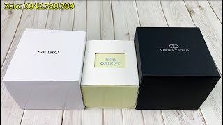 BUỔI TỐI GIAO LƯU CÁC BÁC 3 MẪU ĐỒNG HỒ NHẬT NEW FULL BOX SEIKO ORIENT CITIZEN