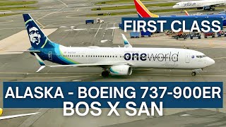 TRIP REPORT | Alaska Airlines - Boeing 737-900ER - Boston (BOS) to San Diego (SAN) | First Class