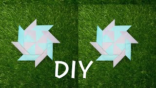 unique ninja star ⭐ with paper  without glue ❌#diy #trending #viral #crafting