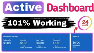 Lagged Adsense Active Dashboard Trick | Unlimited Active Dashboard | Active Dashboard New Trick