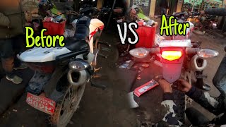 CRF Tail Installation On XR 190L Modified 😱| @Kushal vlogs