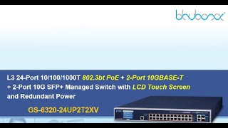 GS-6320-24UP2T2XV  PoE + Managed Switch