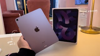 iPad Air 5 Unboxing + Set Up (Purple, 64gb)