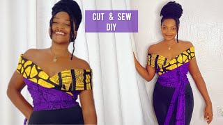 How to Cut and Sew Wrap Top with off shoulder Cape DIY  #simple #easy #wraptop #tutorial #howto #DIY