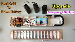 Upgrade - Emergency LED Light with Li-ion Battery and Mobile Charging | Lead Acid To Li-ion Battery