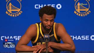 Andrew Wiggins Postgame Interview | Golden State Warriors fall to Oklahoma City Thunder 130-123