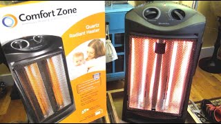 Comfort Zone Quartz Infrared Space Heater | Model CZQTV007BK