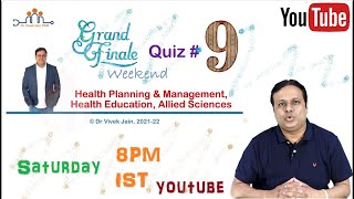 NEET PG Rank Booster Series - PSM Quiz no 9 - Planning, Management, Communication, Allied Sciences!