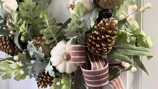 WREATH RE-DESIGN FOR FALL AUTUMN & THANKS GIVING 🍂🍂 2024 wreath from home sense