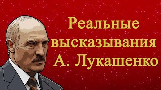 Реальные высказывания А. Лукашенко