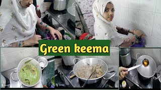 Hamara evening Routine||Aaj ayet ne banaya Green keema