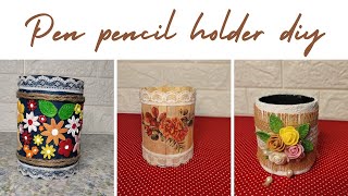 DIY Pen/pencil/paint brush/tools holder/ #handmade  gift ideas #homemitra