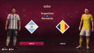 FIFA 23 | COPA MUNDIAL QATAR 2022 | ARGENTINA VS RUMANIA | 4K 60FPS | PS5