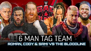 Roman Reigns, Cody Rhodes & Sami Zayn vs The Bloodline Full Match WWE Bad Blood 2024 Highlights