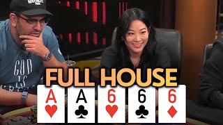 Poker Pros Epic WIN With a FULL HOUSE at High Stakes Live Cash Game