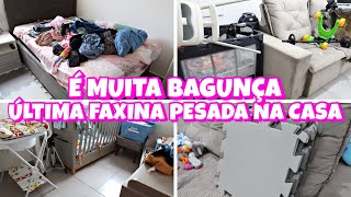 FAXINA PESADA NA NOSSA CASA PELA ÚLTIMA VEZ ANTES DA MUDANÇA, É MUITA BAGUNÇA 😫