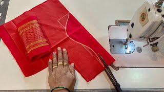 Pathani Saree Blouse Design Cutting & stitching Blouse Back Neck Design | Silk SareeBlouse Design