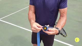 Jay Davern | Tennis Coach - quick tennis tips: How to wrap an over grip (for a right hander)