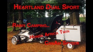 Honda Africa Twin, Camping with Angie and King, Can Am Spyder, Dog Trailer