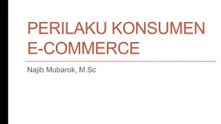 Perilaku Konsumen E-Commerce