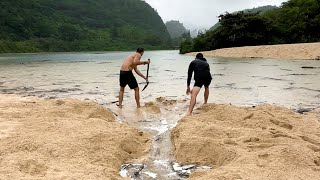 HOW A BEACH GETS DESTROYED!! HUGE FLASH FLOOD!