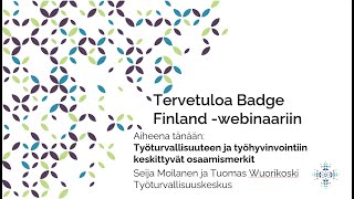 BF webinaari: Työturvallisuuteen ja työhyvinvointiin liittyvät osaamismerkit 06032024